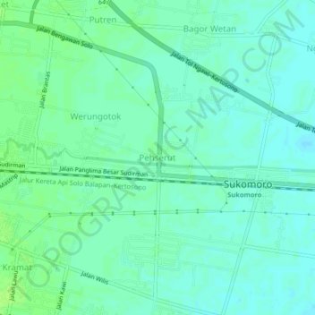 Pehserut topographic map, elevation, terrain