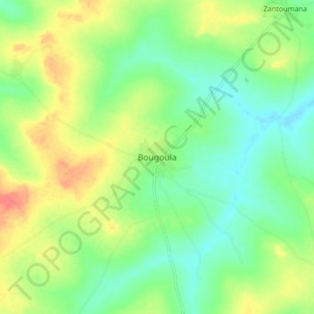 Bougoula topographic map, elevation, terrain