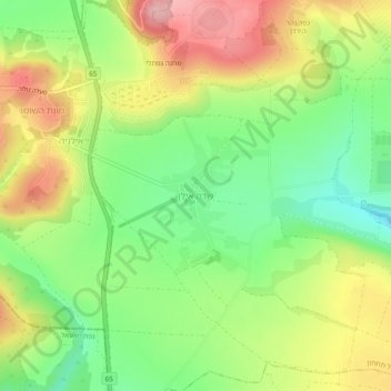 Sde Ilan topographic map, elevation, terrain