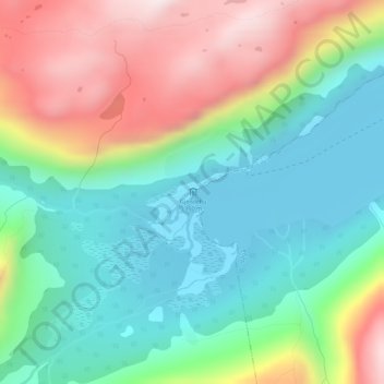 Gjendebu topographic map, elevation, terrain