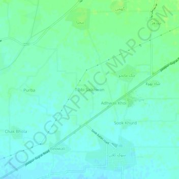 Tibbi Saikhwan topographic map, elevation, terrain