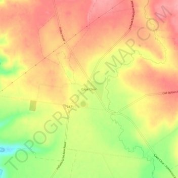 Cape Clear topographic map, elevation, terrain