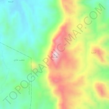Jabal `Adf topographic map, elevation, terrain