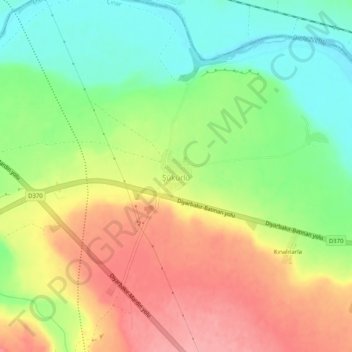Şükürlü topographic map, elevation, terrain