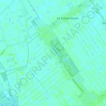 Exloërkijl topographic map, elevation, terrain