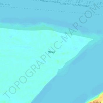 Marajo topographic map, elevation, terrain