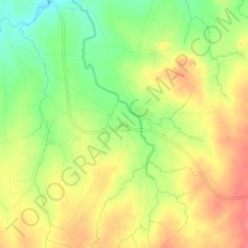 Jira topographic map, elevation, terrain