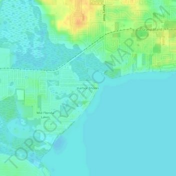 Harbor Shores topographic map, elevation, terrain