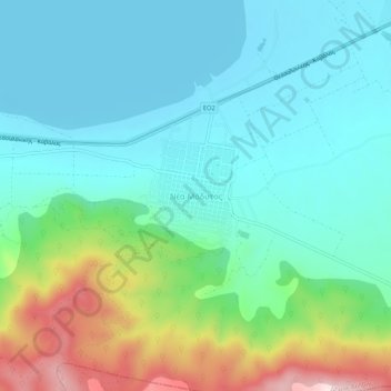 Nea Madytos topographic map, elevation, terrain