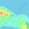 Nea Roda topographic map, elevation, terrain