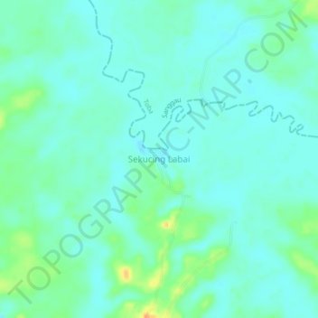 Sekucing Labai topographic map, elevation, terrain