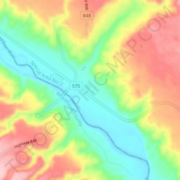 Dorothy topographic map, elevation, terrain