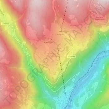 Meransen - Maranza topographic map, elevation, terrain