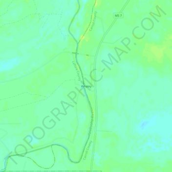 Whaley topographic map, elevation, terrain