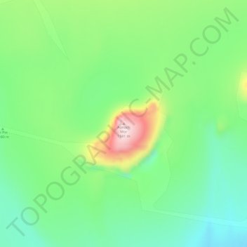 Aonach Mor topographic map, elevation, terrain