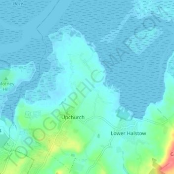 Wetham Green topographic map, elevation, terrain