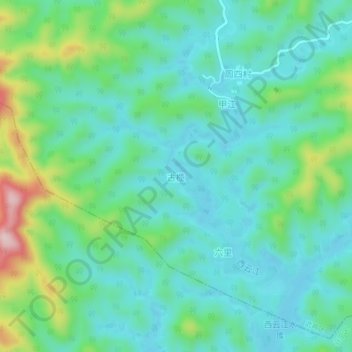 Gulan topographic map, elevation, terrain