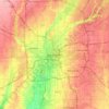 Indianapolis topographic map, elevation, terrain