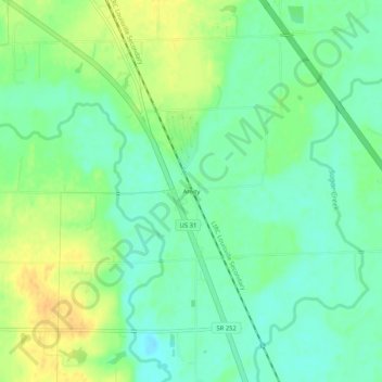 Amity topographic map, elevation, terrain