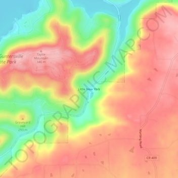 Little New York topographic map, elevation, terrain