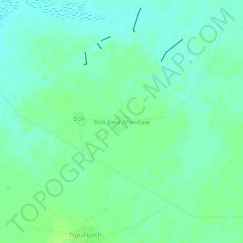 Boli Keur Mandaw topographic map, elevation, terrain