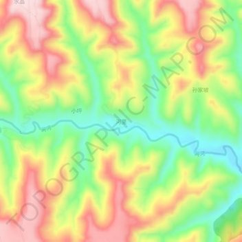 Heli topographic map, elevation, terrain