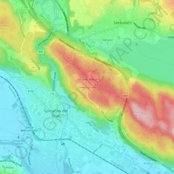 Sankt Sigmund topographic map, elevation, terrain