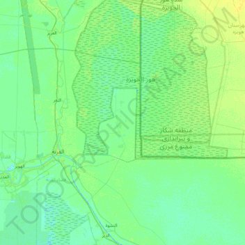 Majnoon island topographic map, elevation, terrain