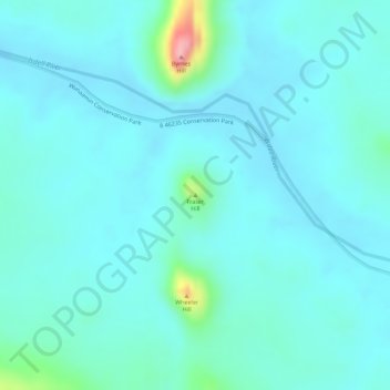 Fraser Hill topographic map, elevation, terrain