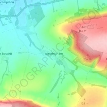 Wintringham topographic map, elevation, terrain