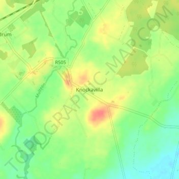 Knockavilla topographic map, elevation, terrain