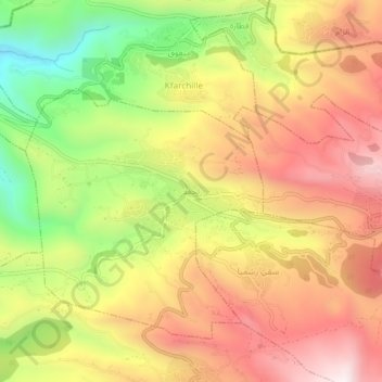 Lehfed topographic map, elevation, terrain