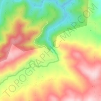 Victoria Falls Lookout topographic map, elevation, terrain