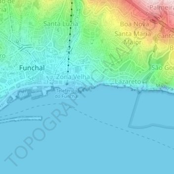 Forte de São Tiago topographic map, elevation, terrain