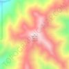Mount Hillers topographic map, elevation, terrain