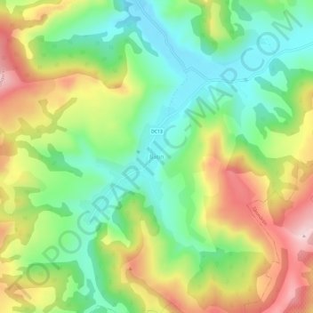 Batin topographic map, elevation, terrain