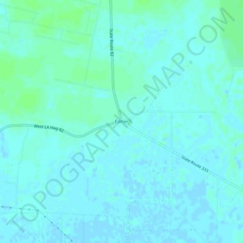 Esther topographic map, elevation, terrain