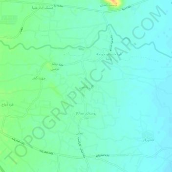 Gol Pashin topographic map, elevation, terrain