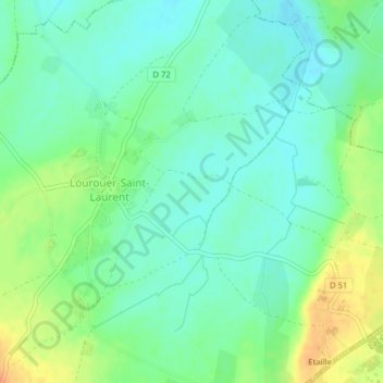 ²Le Grand Champ topographic map, elevation, terrain