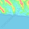 Playa el Sunzal topographic map, elevation, terrain