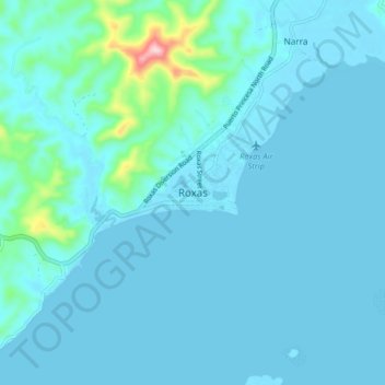 Roxas topographic map, elevation, terrain