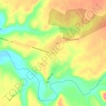 Catillo topographic map, elevation, terrain