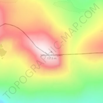 Jetnamsklumpen topographic map, elevation, terrain