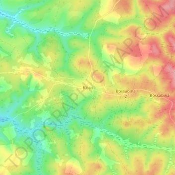 De Gaulle topographic map, elevation, terrain