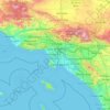 South Los Angeles topographic map, elevation, terrain