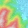 Landslide topographic map, elevation, terrain