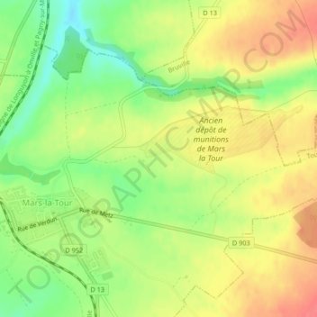 Filiere topographic map, elevation, terrain