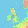 United Kingdom topographic map, elevation, terrain