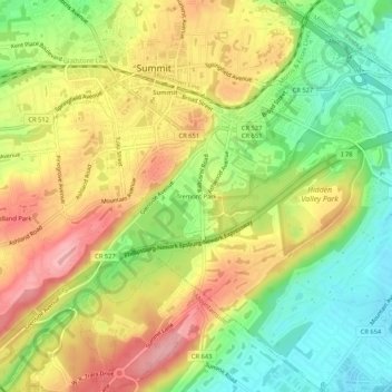 Tremont Park topographic map, elevation, terrain