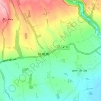 Nawton topographic map, elevation, terrain